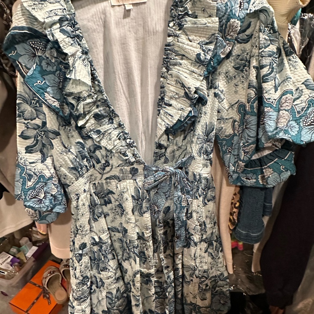 Love The Label Blue and White Floral Dress